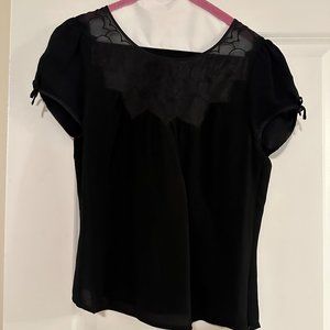 Viktor & Rolf for H&M Black Blouse with Heart Details - Size 6